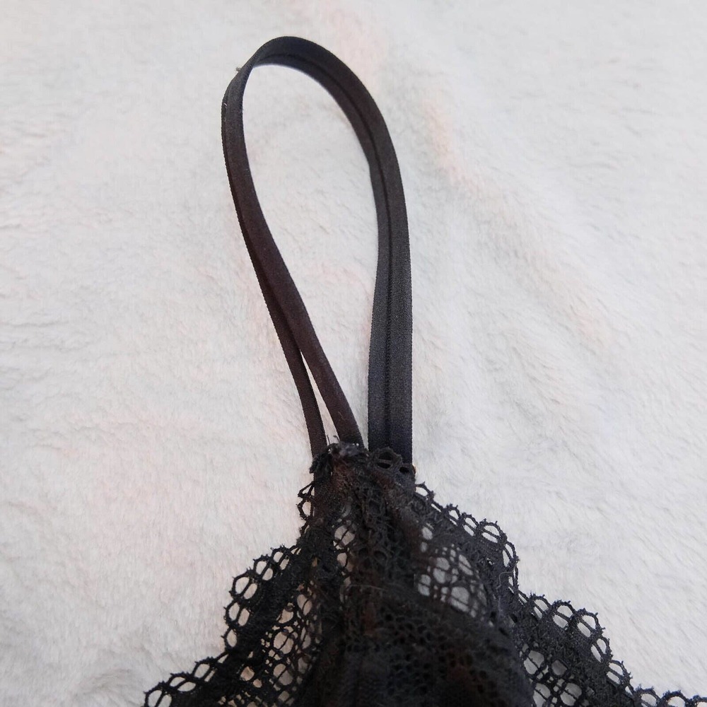 Soma Womens Bra S Breathtaking Bralette Lace Crochet Black Sheer Lightweight - Picture 3 of 7